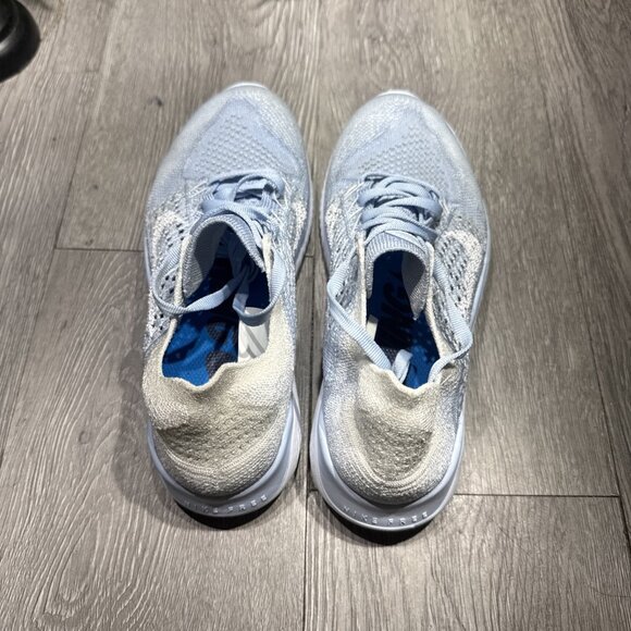 Nike Womens Free Flyknit Running Shoe Size 6.5 Hydrogen Blue Knit Sneaker 2018 - Picture 6 of 10